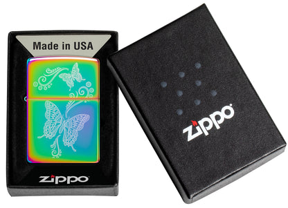 Zippo Butterflies Design Model Windproof Pocket Fuel Refillable Lighter, BIS Certified