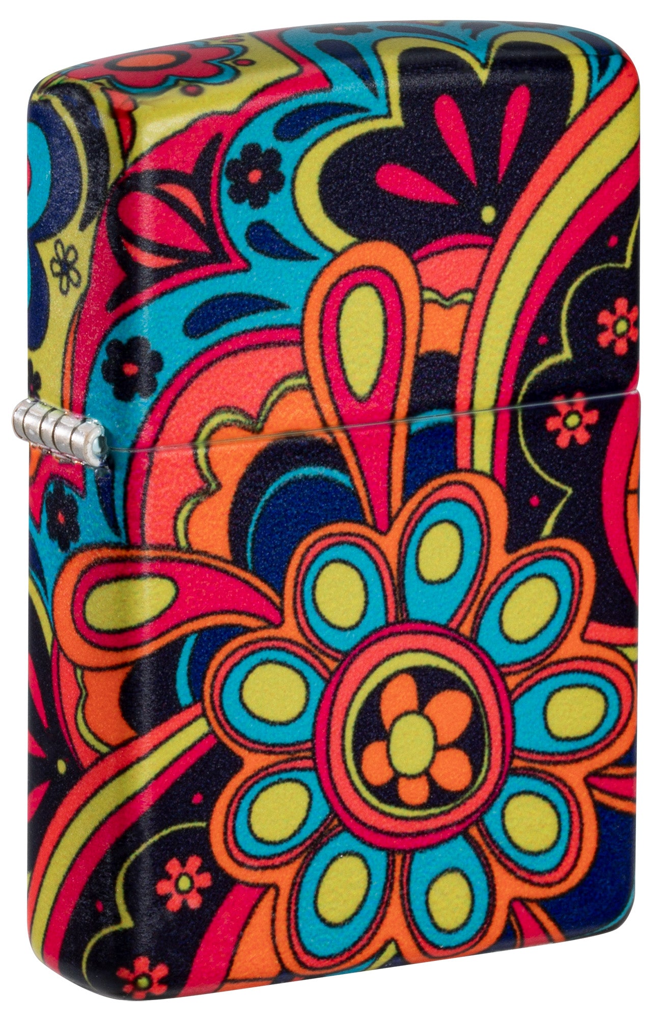 Zippo Flower Power Design Model Windproof Pocket Fuel Refillable Lighter, BIS Certified