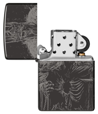 Zippo Skull Design Windproof Pocket Fuel Refillable Lighter, BIS Certified