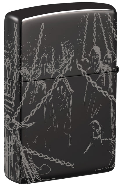 Zippo Skull Design Windproof Pocket Fuel Refillable Lighter, BIS Certified