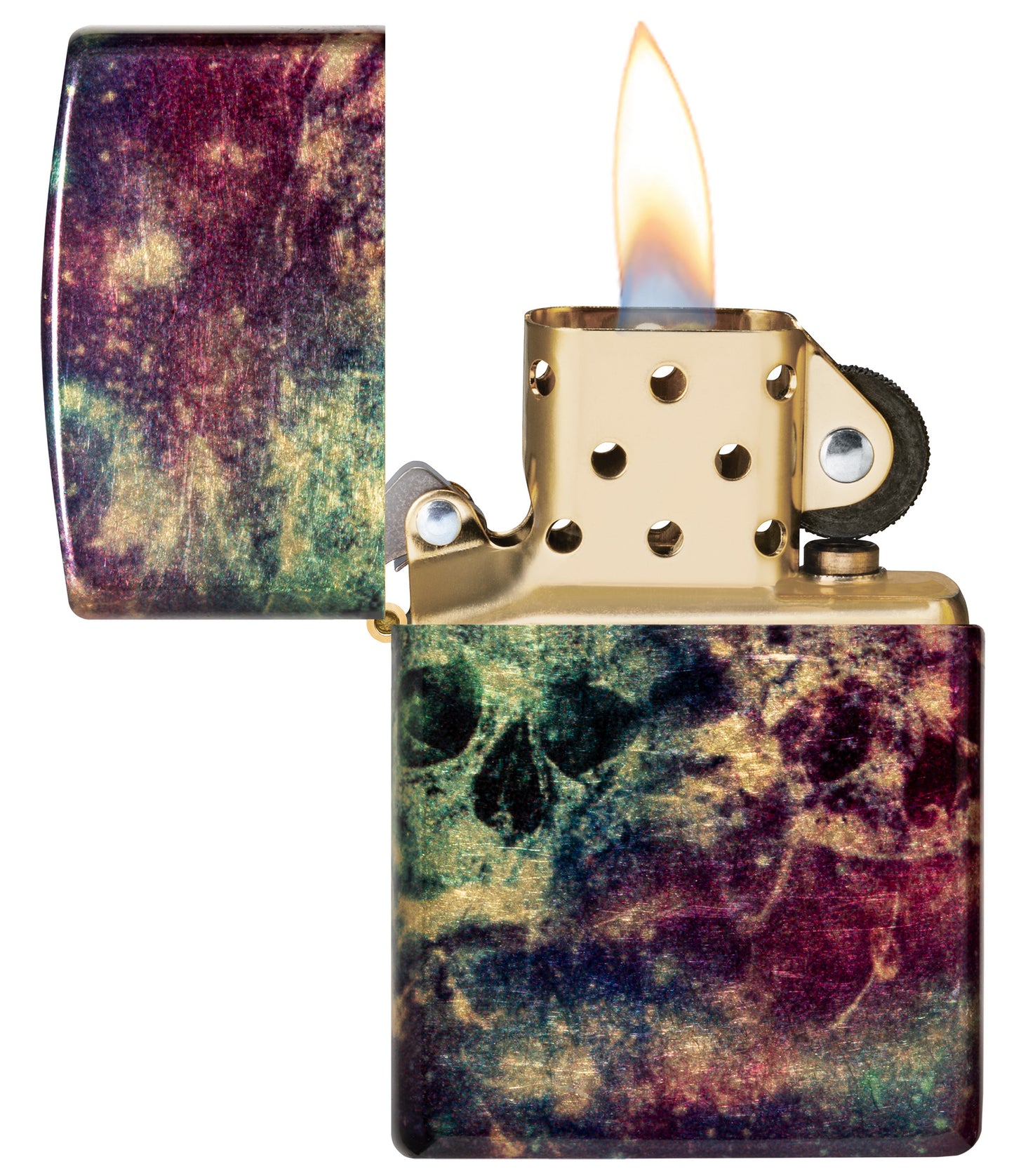 Zippo Galaxy Skull Design Model Windproof Pocket Fuel Refillable Lighter, BIS Certified