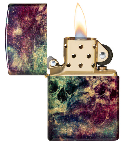 Zippo Galaxy Skull Design Model Windproof Pocket Fuel Refillable Lighter, BIS Certified