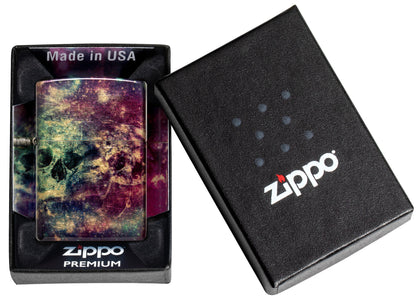 Zippo Galaxy Skull Design Model Windproof Pocket Fuel Refillable Lighter, BIS Certified