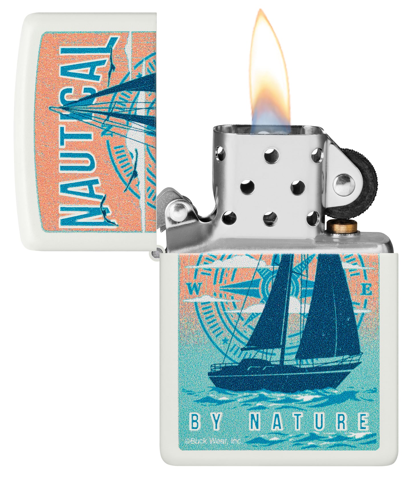 Zippo Buck Nautical Model Windproof Pocket Fuel Refillable Lighter, BIS Certified
