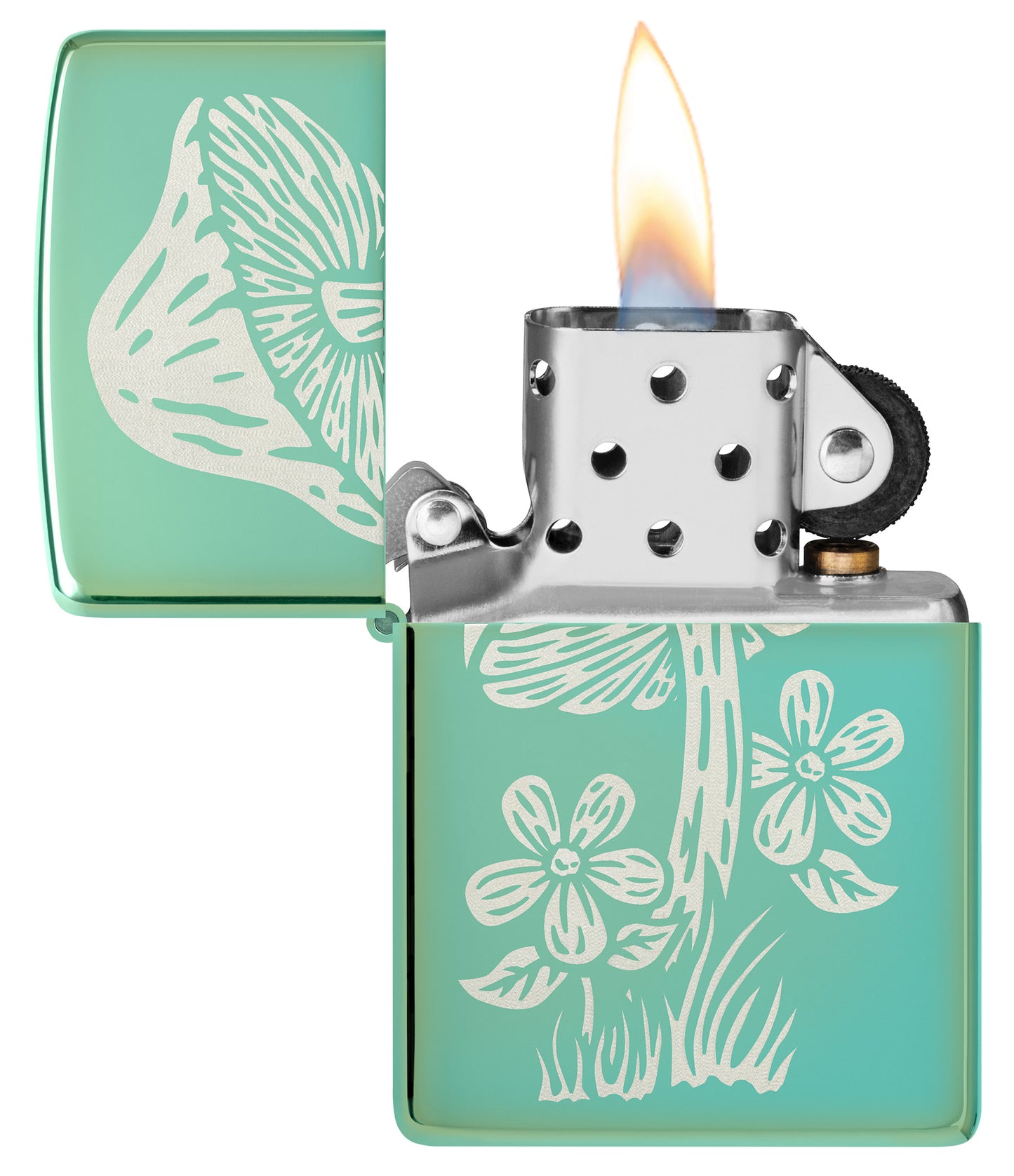 Zippo Mushroom Design Model Windproof Pocket Fuel Refillable Lighter, BIS Certified