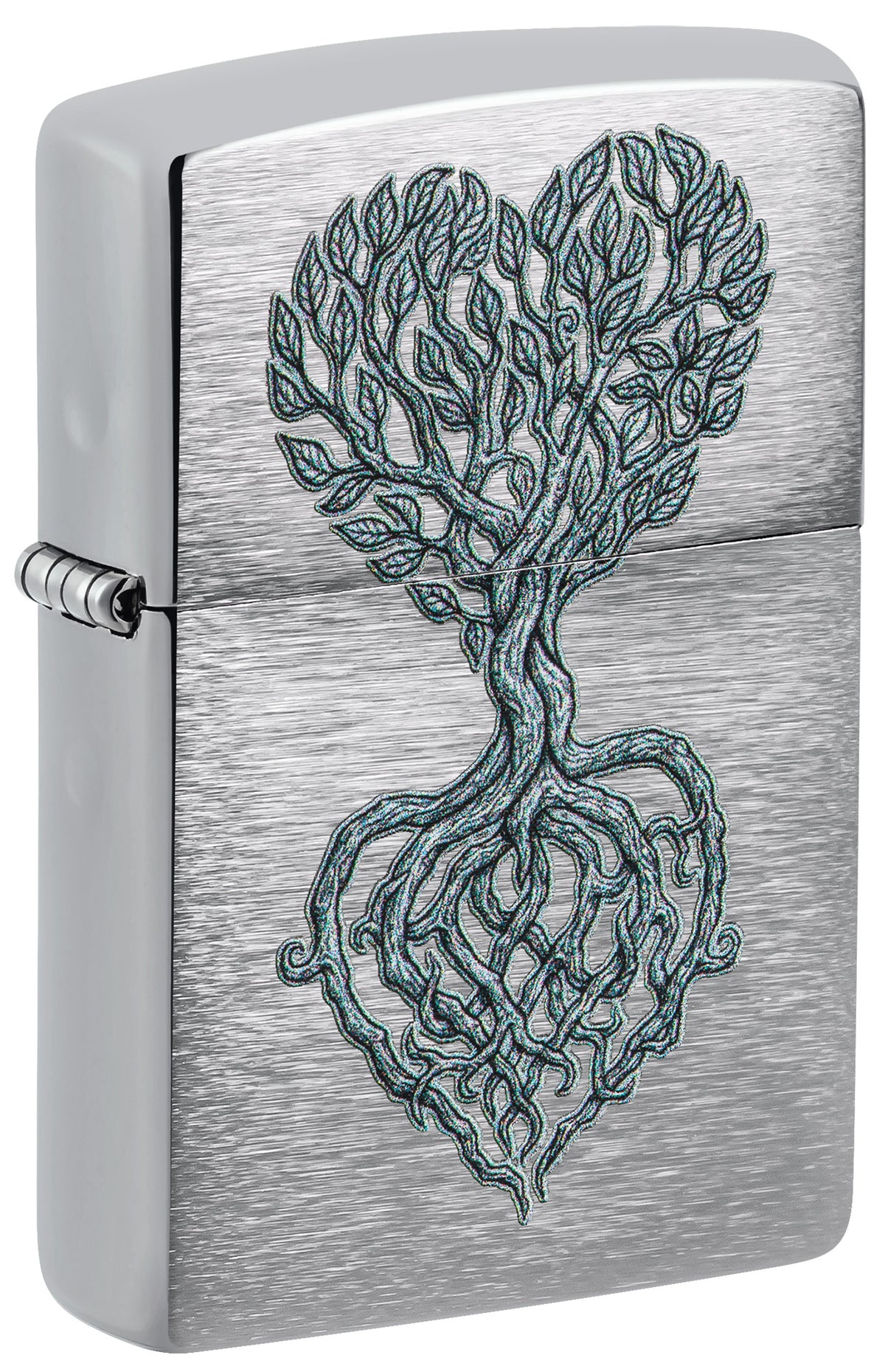 Zippo Tree of Love Design Windproof Pocket Fuel Refillable Lighter, BIS Certified