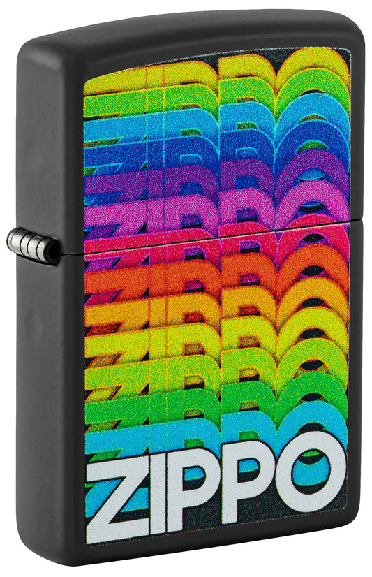 Zippo Techno Design Black Matte,Windproof Pocket Fuel Refillable Lighter, BIS Certified
