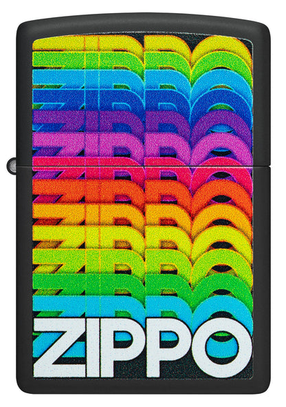 Zippo Techno Design Black Matte,Windproof Pocket Fuel Refillable Lighter, BIS Certified