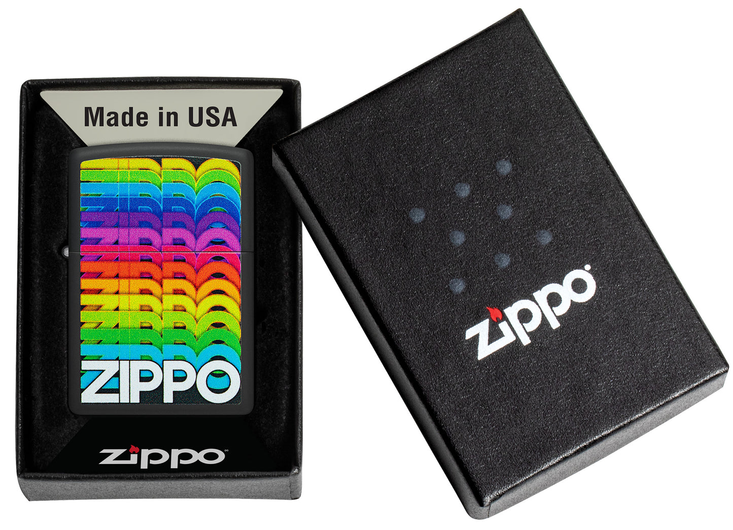 Zippo Techno Design Black Matte,Windproof Pocket Fuel Refillable Lighter, BIS Certified
