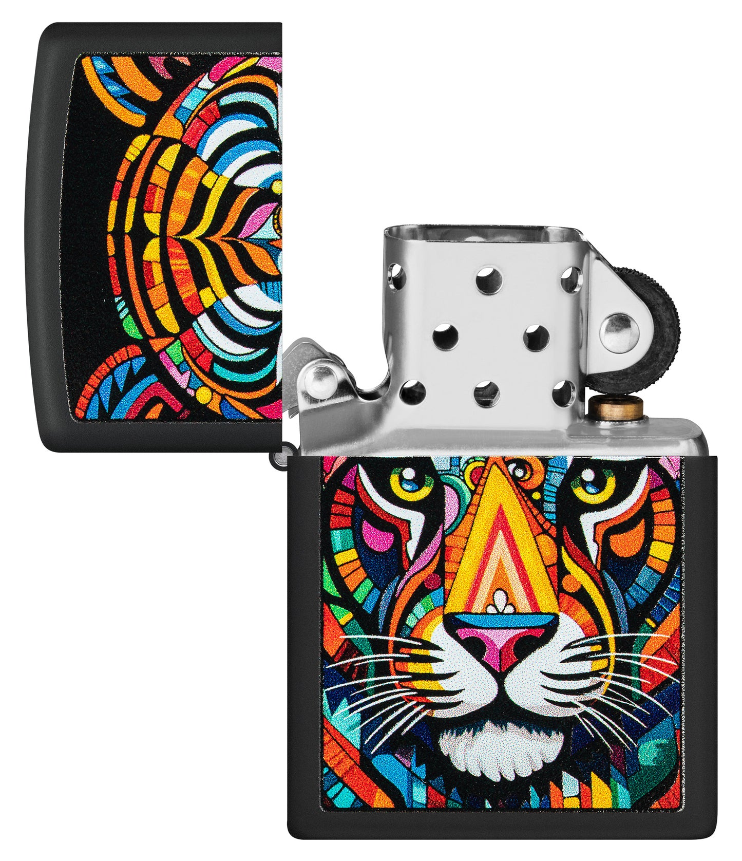 Zippo Colorful Tiger Design Model Windproof Pocket Fuel Refillable Lighter, BIS Certified