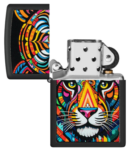 Zippo Colorful Tiger Design Model Windproof Pocket Fuel Refillable Lighter, BIS Certified