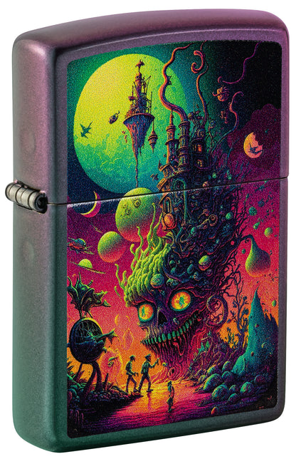 Zippo Psychedelic Design Windproof Pocket Fuel Refillable Lighter, BIS Certified
