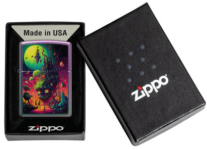 Zippo Psychedelic Design Windproof Pocket Fuel Refillable Lighter, BIS Certified