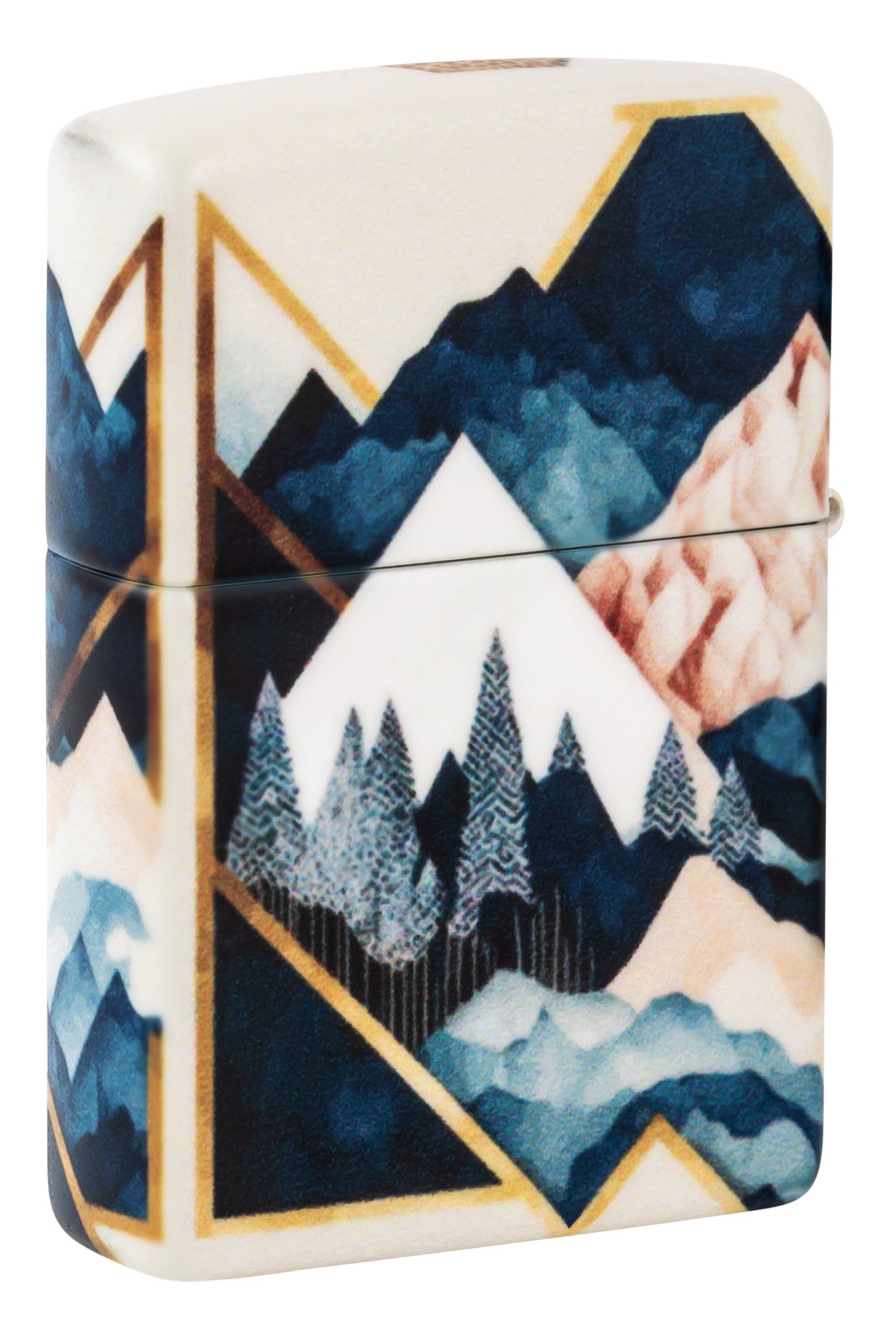 Zippo Geometric Mountains Design Model Windproof Pocket Fuel Refillable Lighter, BIS Certified