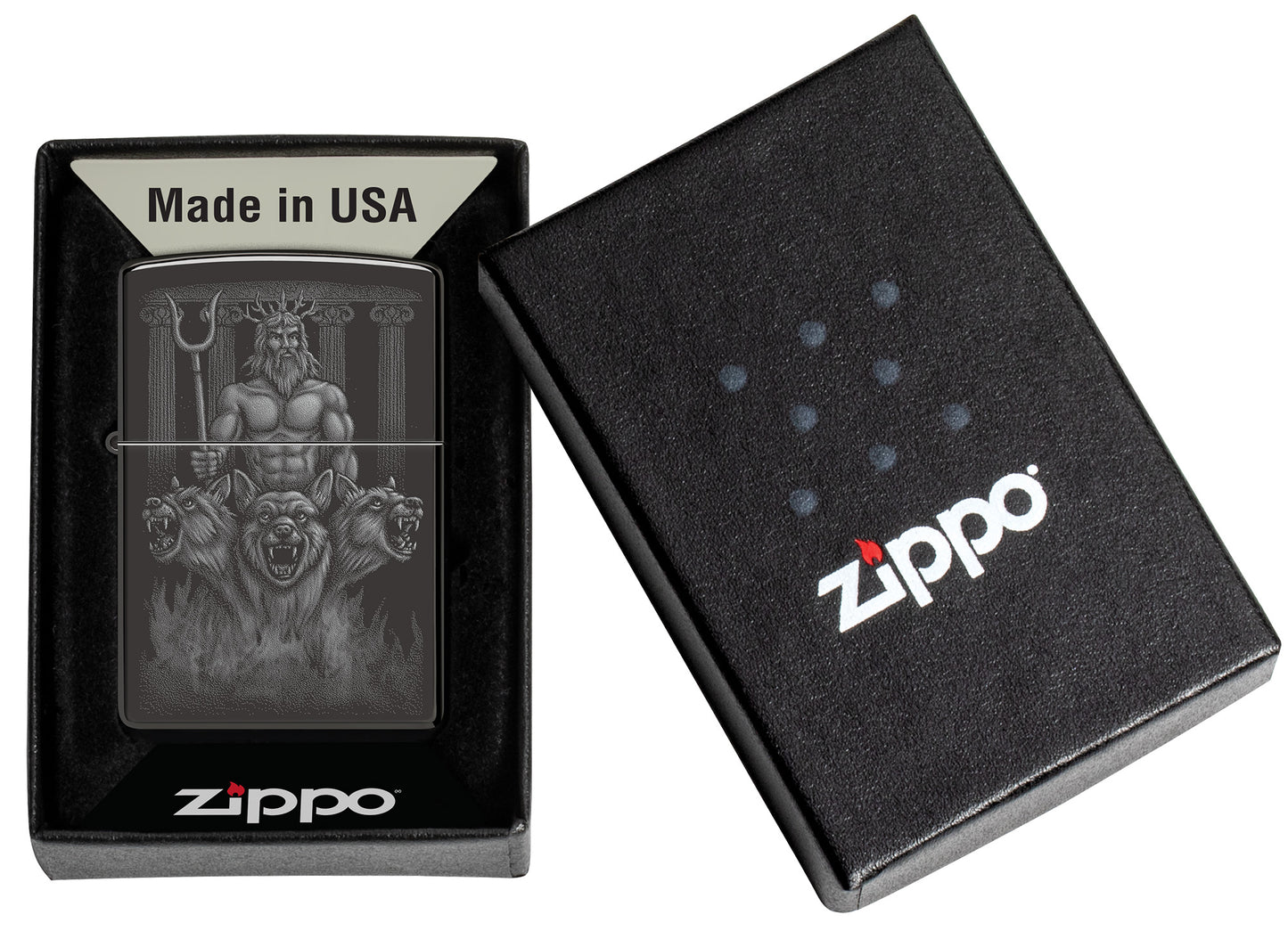 Zippo Guardian Design Model Windproof Pocket Fuel Refillable Lighter, BIS Certified