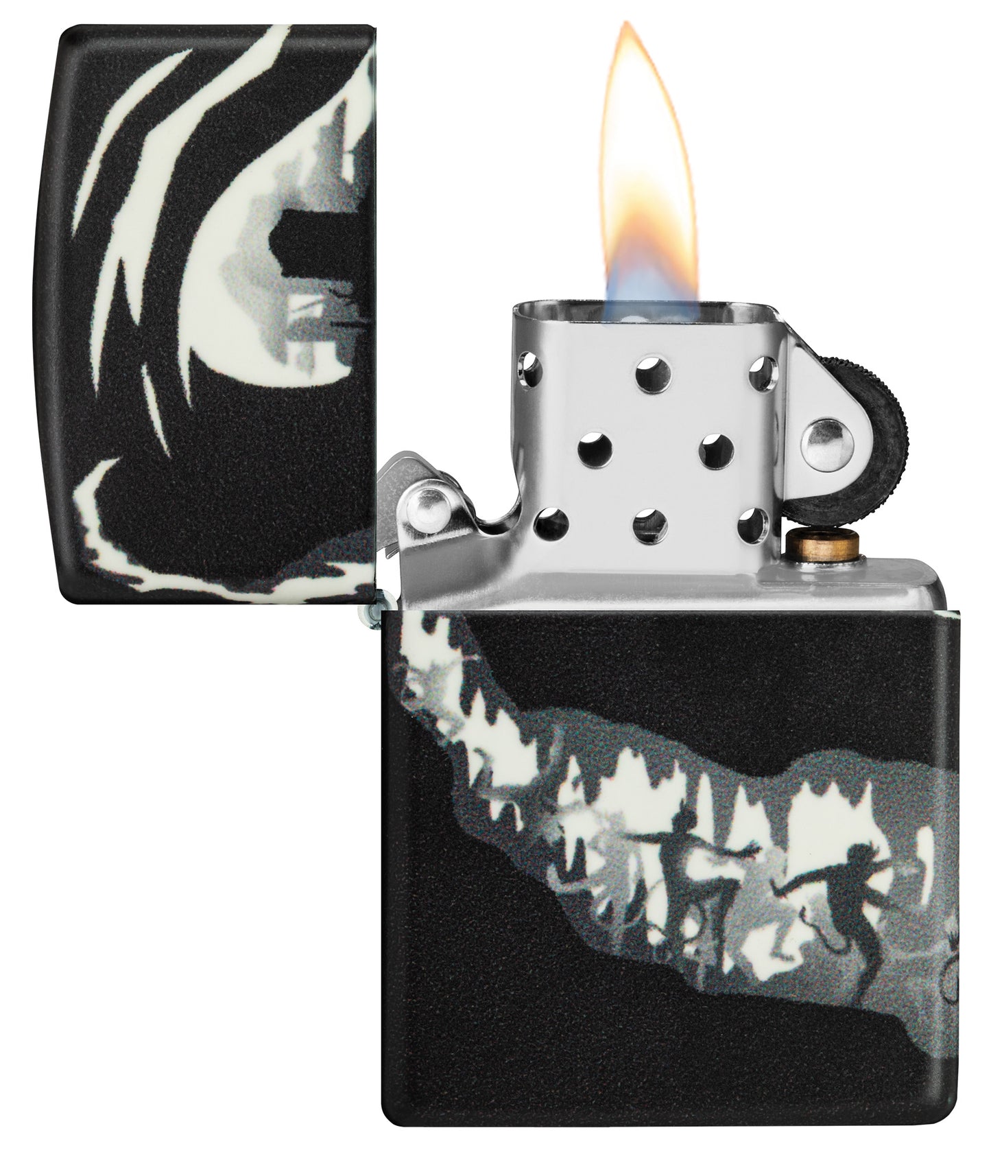 Zippo Grinning Pumpkin Design Model Windproof Pocket Fuel Refillable Lighter, BIS Certified