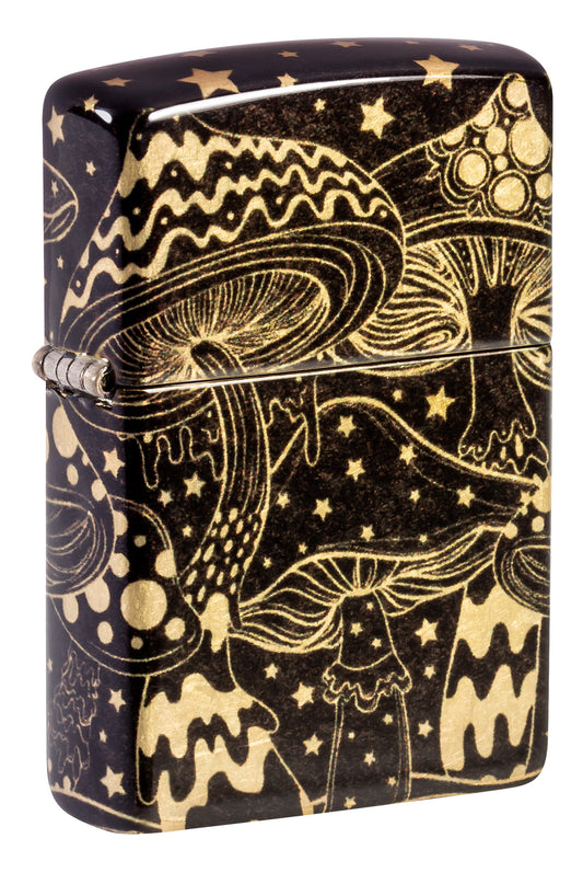 Zippo Mushrooms Design Model Windproof Pocket Fuel Refillable Lighter, BIS Certified