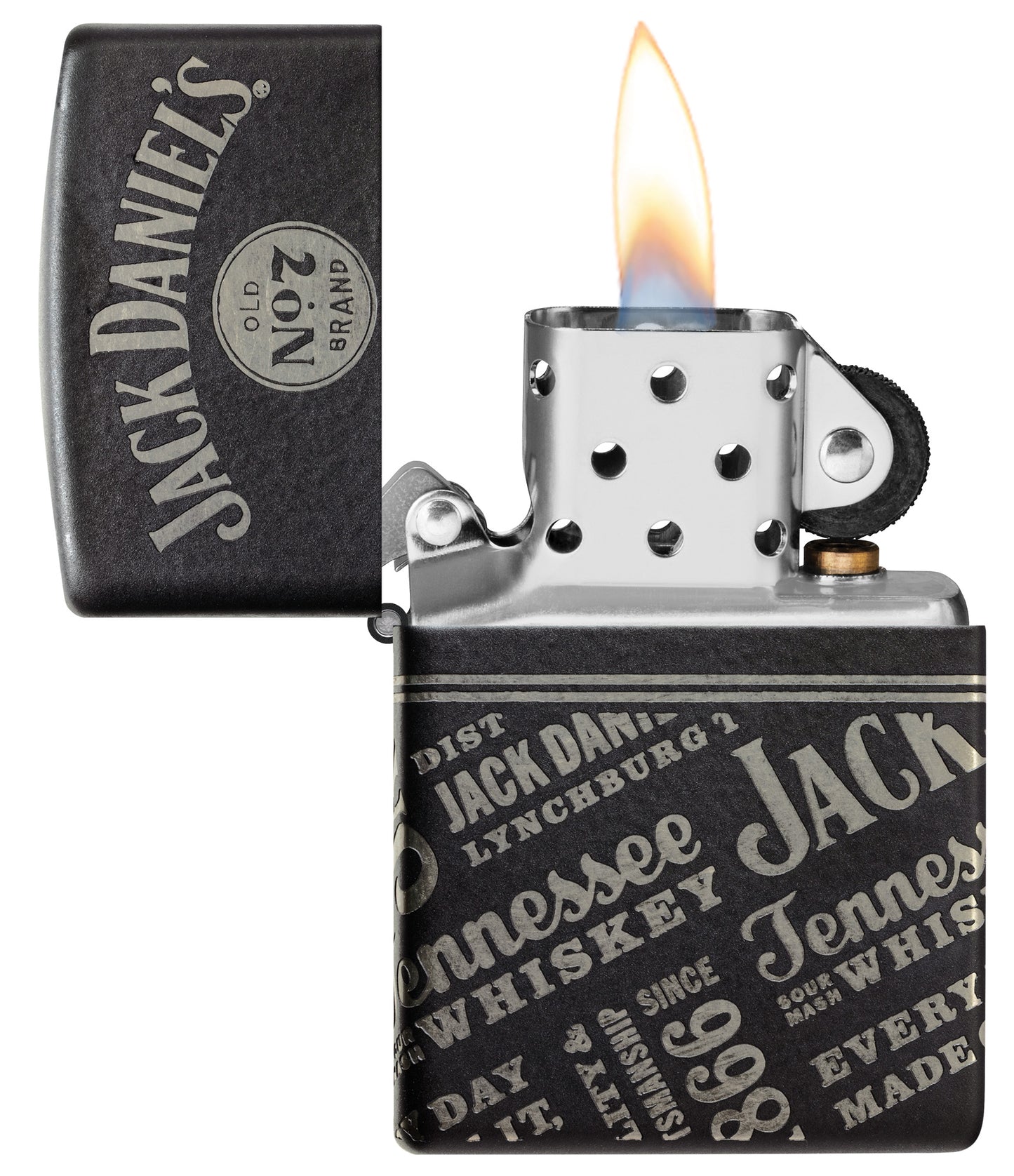 Zippo Jack Daniels Model Windproof Pocket Fuel Refillable Lighter, BIS Certified