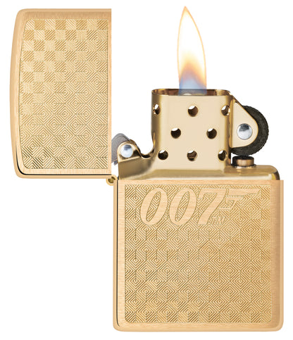 Zippo Bond 007 Gun Logo Model Windproof Pocket Fuel Refillable Lighter, BIS Certified