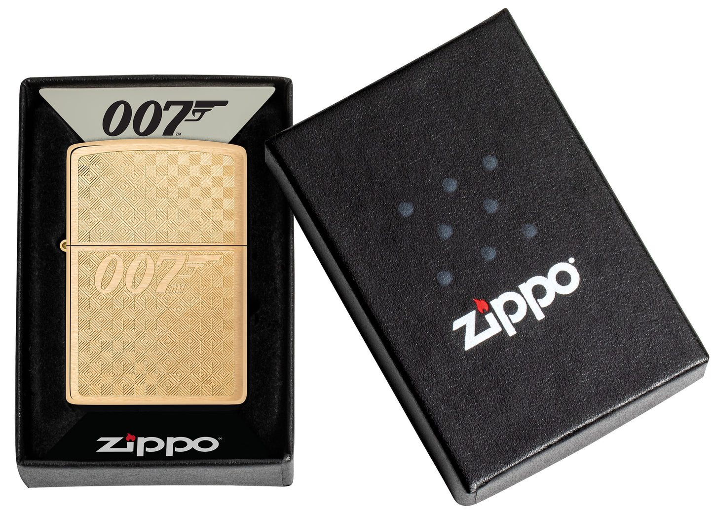 Zippo Bond 007 Gun Logo Model Windproof Pocket Fuel Refillable Lighter, BIS Certified