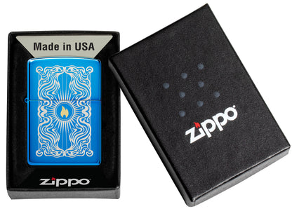 Zippo Fancy Flame Design Model Windproof Pocket Fuel Refillable Lighter, BIS Certified