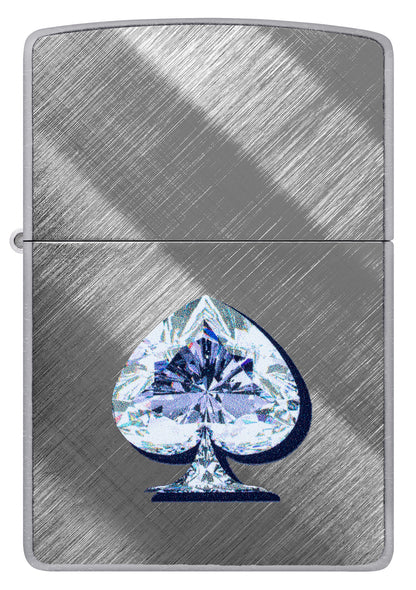 Zippo Ace of Spades Diamond Design Model Windproof Pocket Fuel Refillable Lighter, BIS Certified