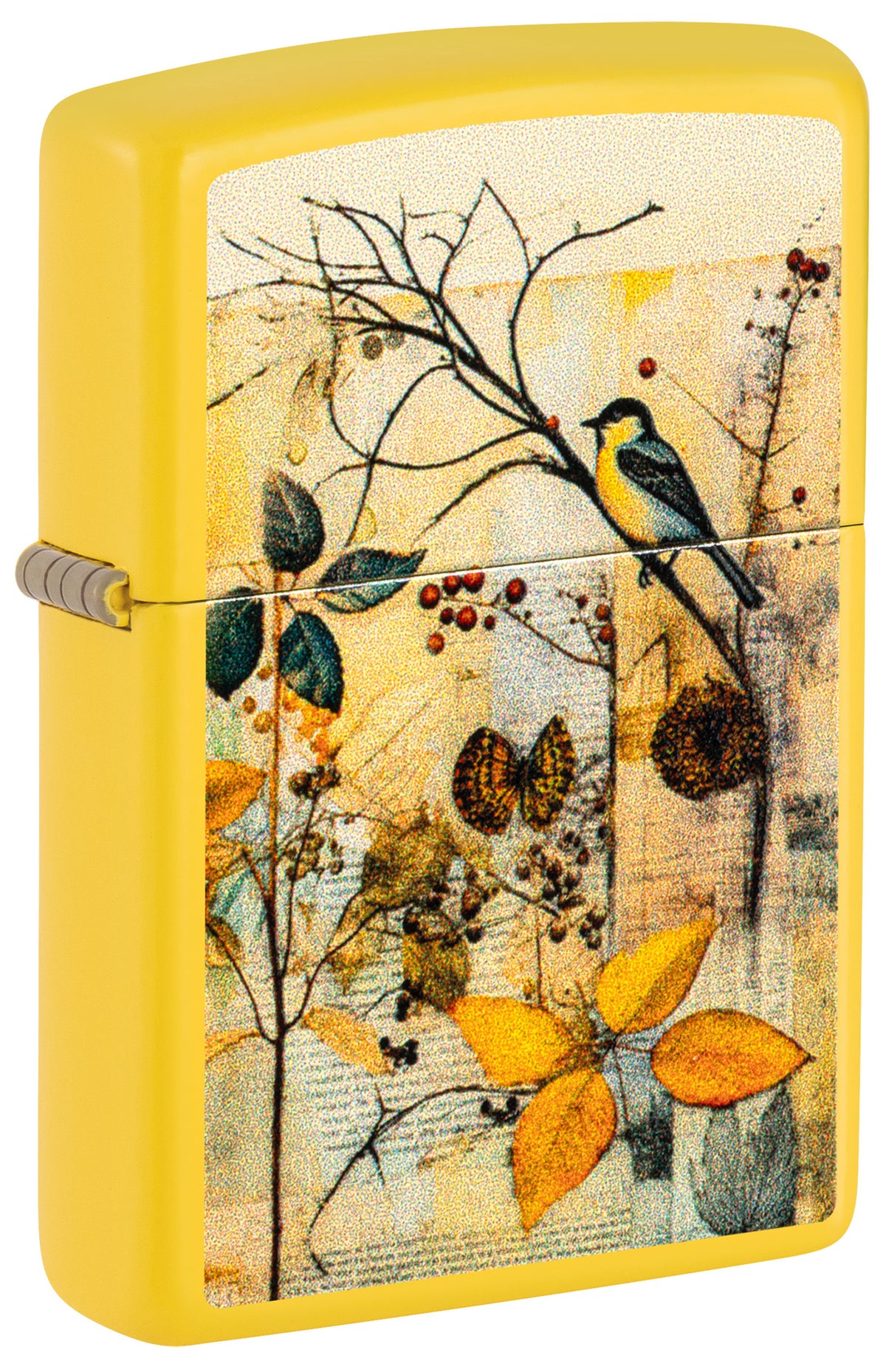 Zippo Vintage Bird Design Windproof Pocket Fuel Refillable Lighter, BIS Certified