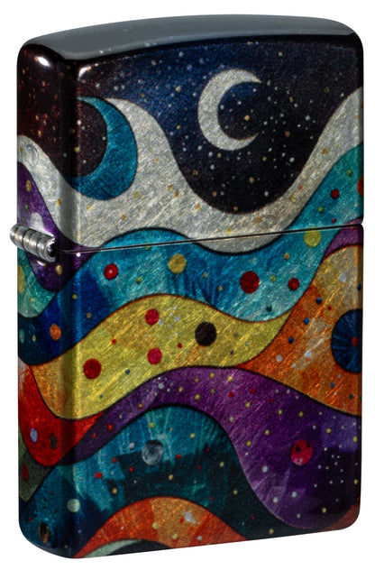 Zippo Abstract Space Design Model Windproof Pocket Fuel Refillable Lighter, BIS Certified