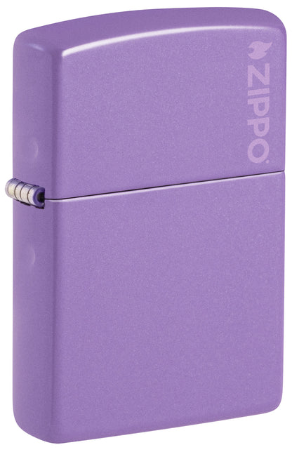 Zippo Logo Smoky Lavender Windproof Pocket Fuel Refillable Lighter, BIS Certified