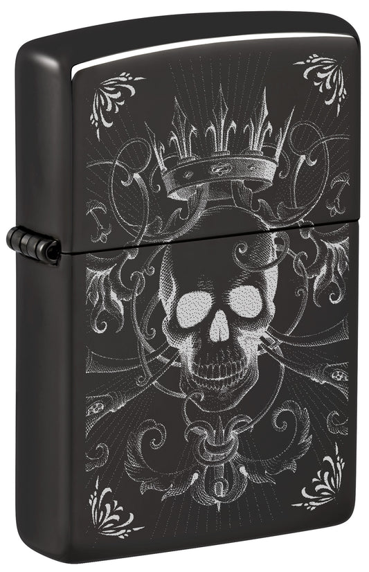 Zippo Skull King Design Windproof Pocket Fuel Refillable Lighter, BIS Certified