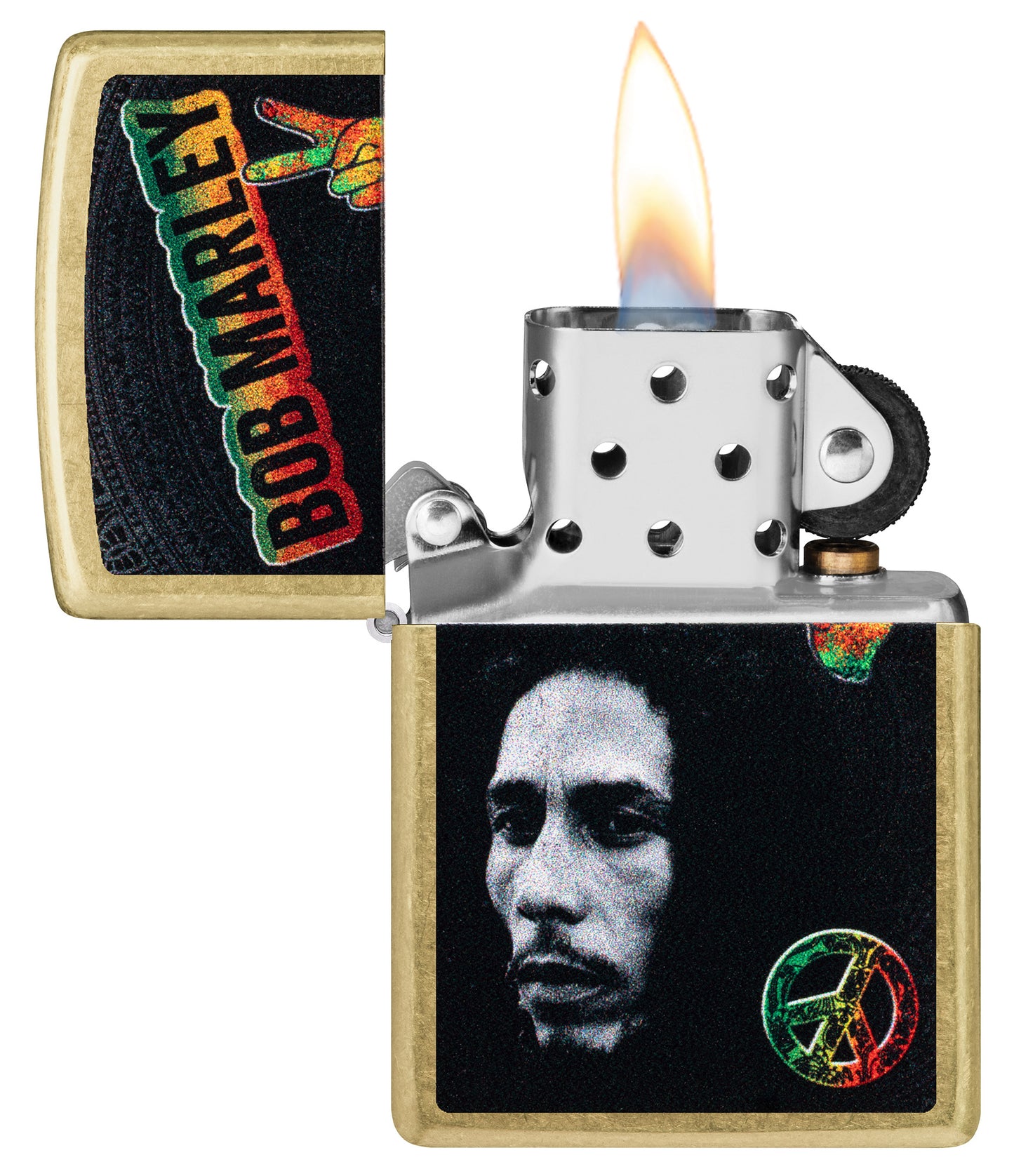 Zippo Bob Marley Model Windproof Pocket Fuel Refillable Lighter, BIS Certified