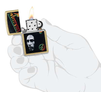 Zippo Bob Marley Model Windproof Pocket Fuel Refillable Lighter, BIS Certified