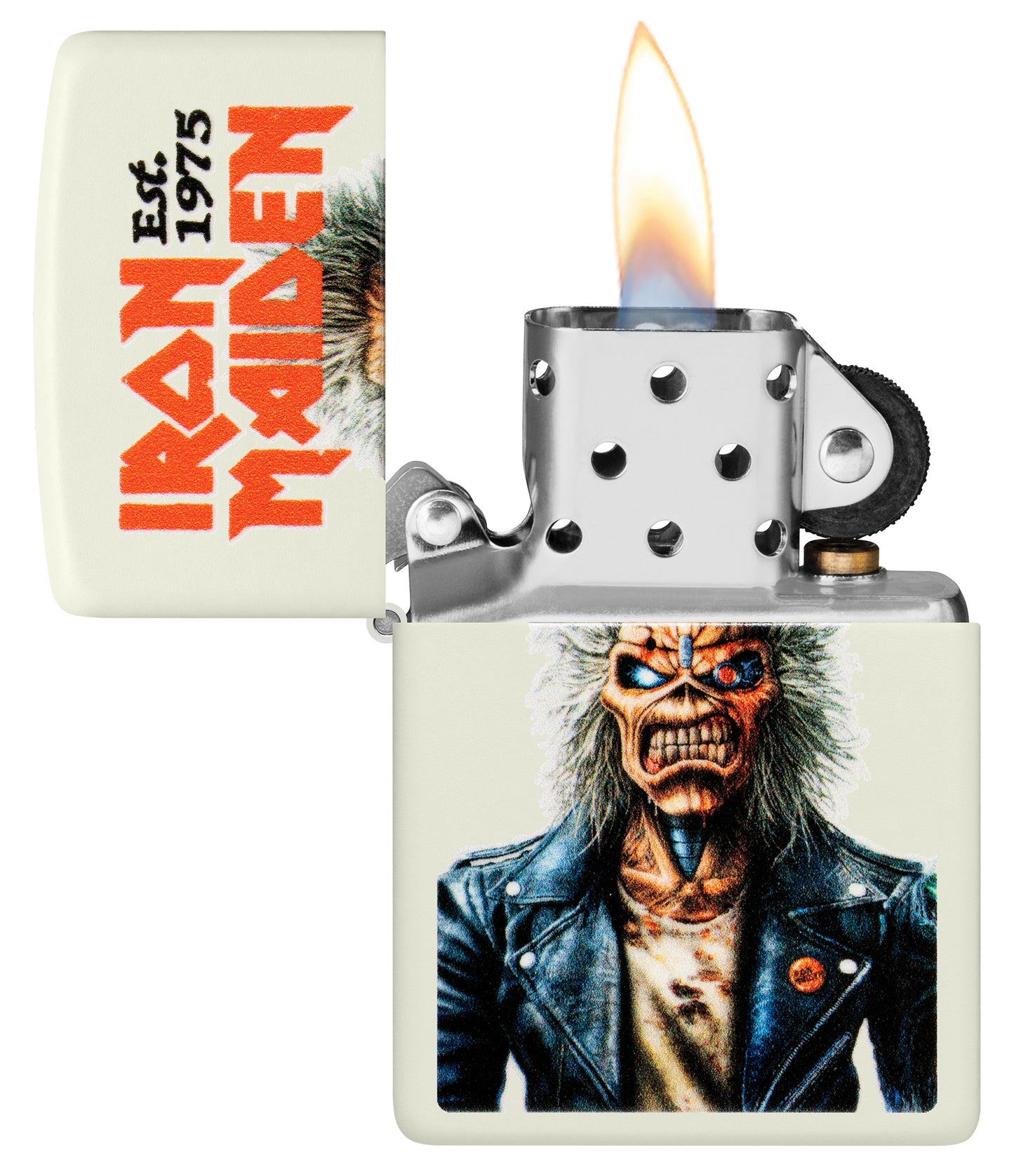 Zippo Iron Maiden Model Windproof Pocket Fuel Refillable Lighter, BIS Certified