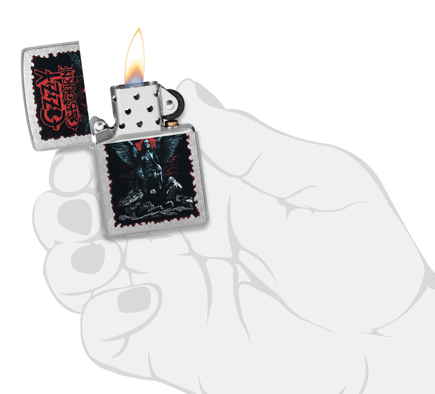 Zippo Ozzy Osbourne Model Windproof Pocket Fuel Refillable Lighter, BIS Certified