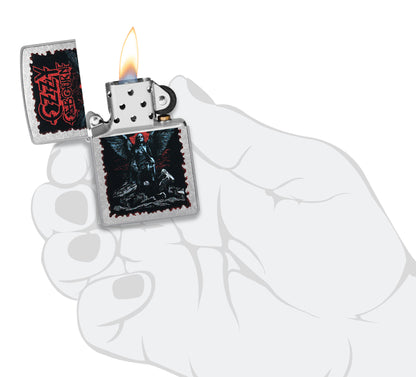 Zippo Ozzy Osbourne Model Windproof Pocket Fuel Refillable Lighter, BIS Certified