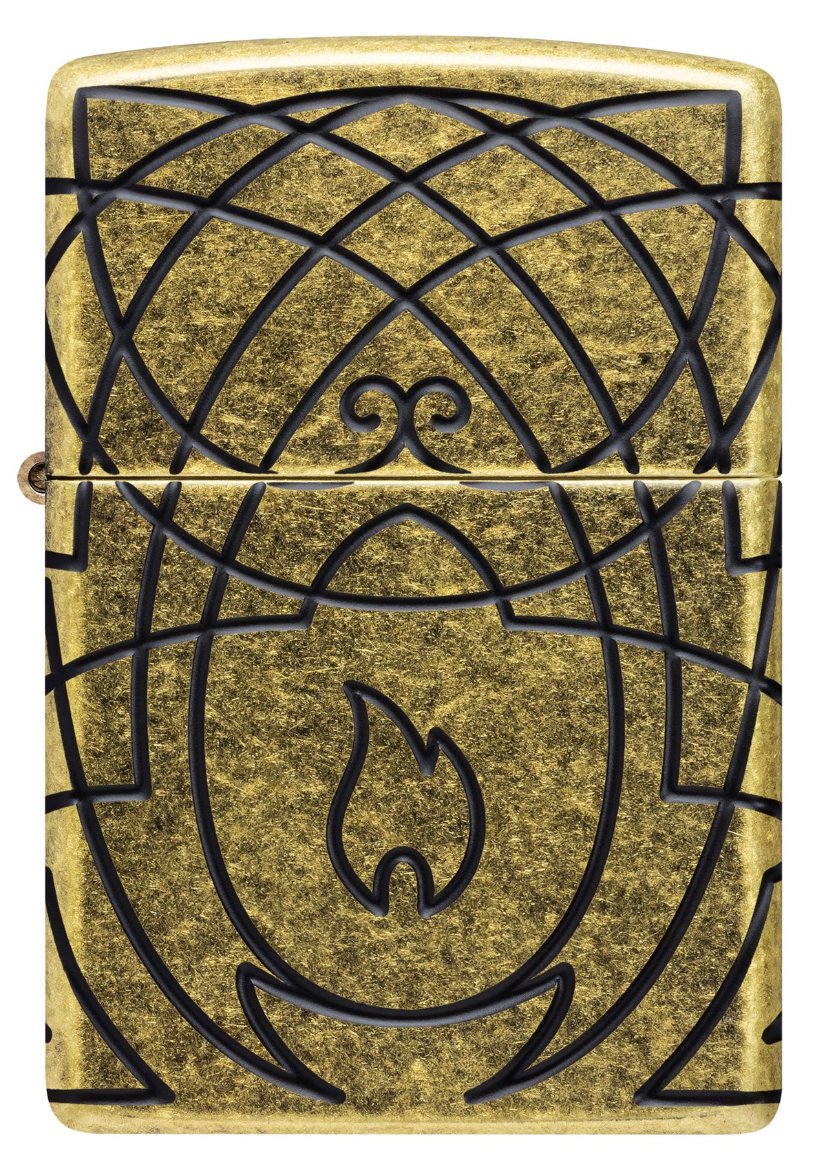 Zippo Elegant Flame Design Windproof Pocket Fuel Refillable Lighter, BIS Certified