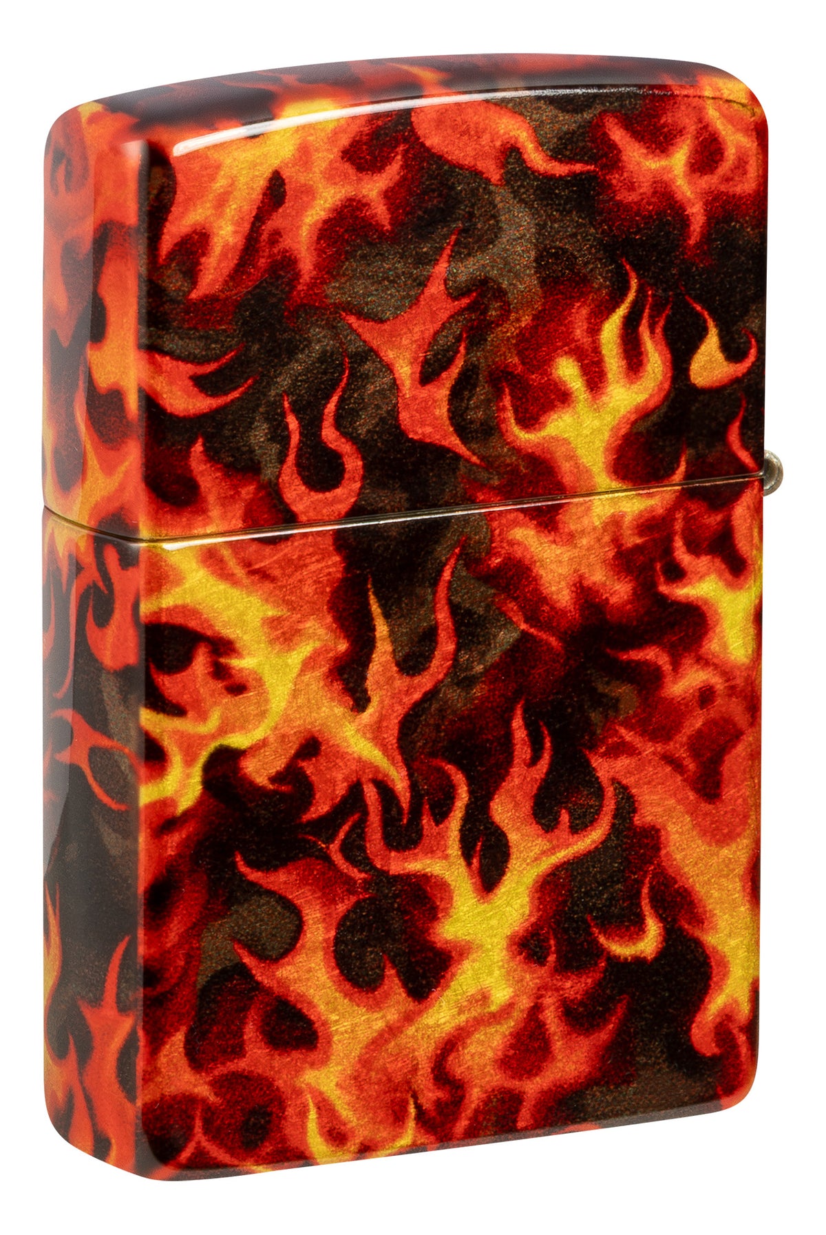 Zipp Flaming Zippo Design Windproof Pocket Fuel Refillable Lighter, BIS Certified
