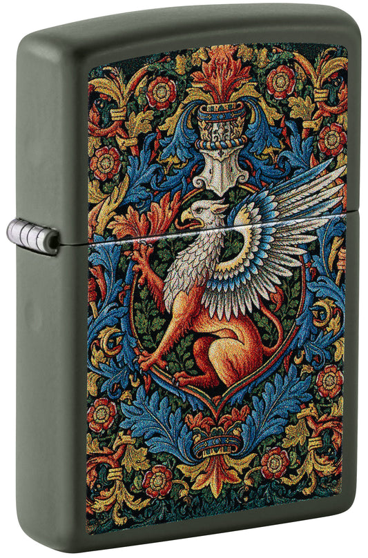Zippo Mythical Creature Design Windproof Pocket Fuel Refillable Lighter, BIS Certified