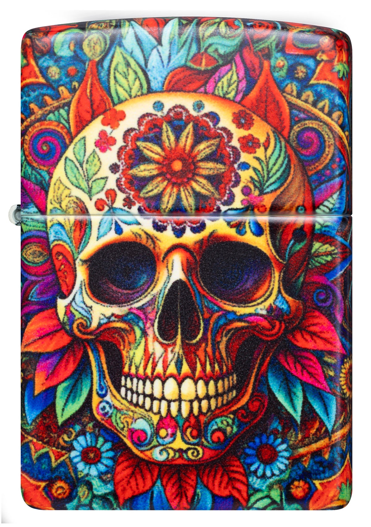 Zippo Colorful Skull Design Windproof Pocket Fuel Refillable Lighter, BIS Certified