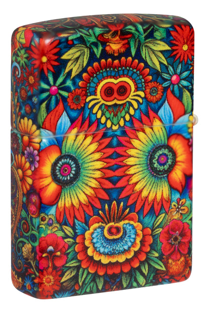Zippo Colorful Skull Design Windproof Pocket Fuel Refillable Lighter, BIS Certified