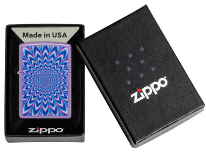 Zippo Optical Illusion Design Windproof Pocket Fuel Refillable Lighter, BIS Certified