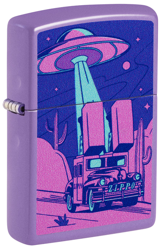 Zippo Car Alien Design Windproof Pocket Fuel Refillable Lighter, BIS Certified