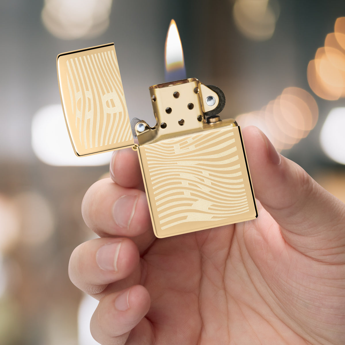 Zippo Illusion Lighter and Rolling Tray Windproof Pocket Fuel Refillable Lighter, BIS Certified