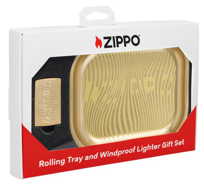 Zippo Illusion Lighter and Rolling Tray Windproof Pocket Fuel Refillable Lighter, BIS Certified