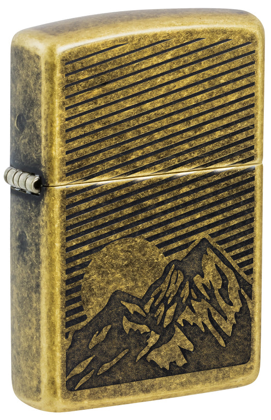 Zippo Mountain Design Windproof Pocket Fuel Refillable Lighter, BIS Certified
