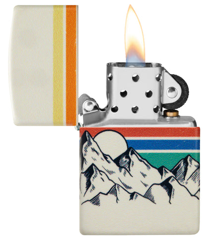 Zippo Mountain Design Model Windproof Pocket Fuel Refillable Lighter, BIS Certified