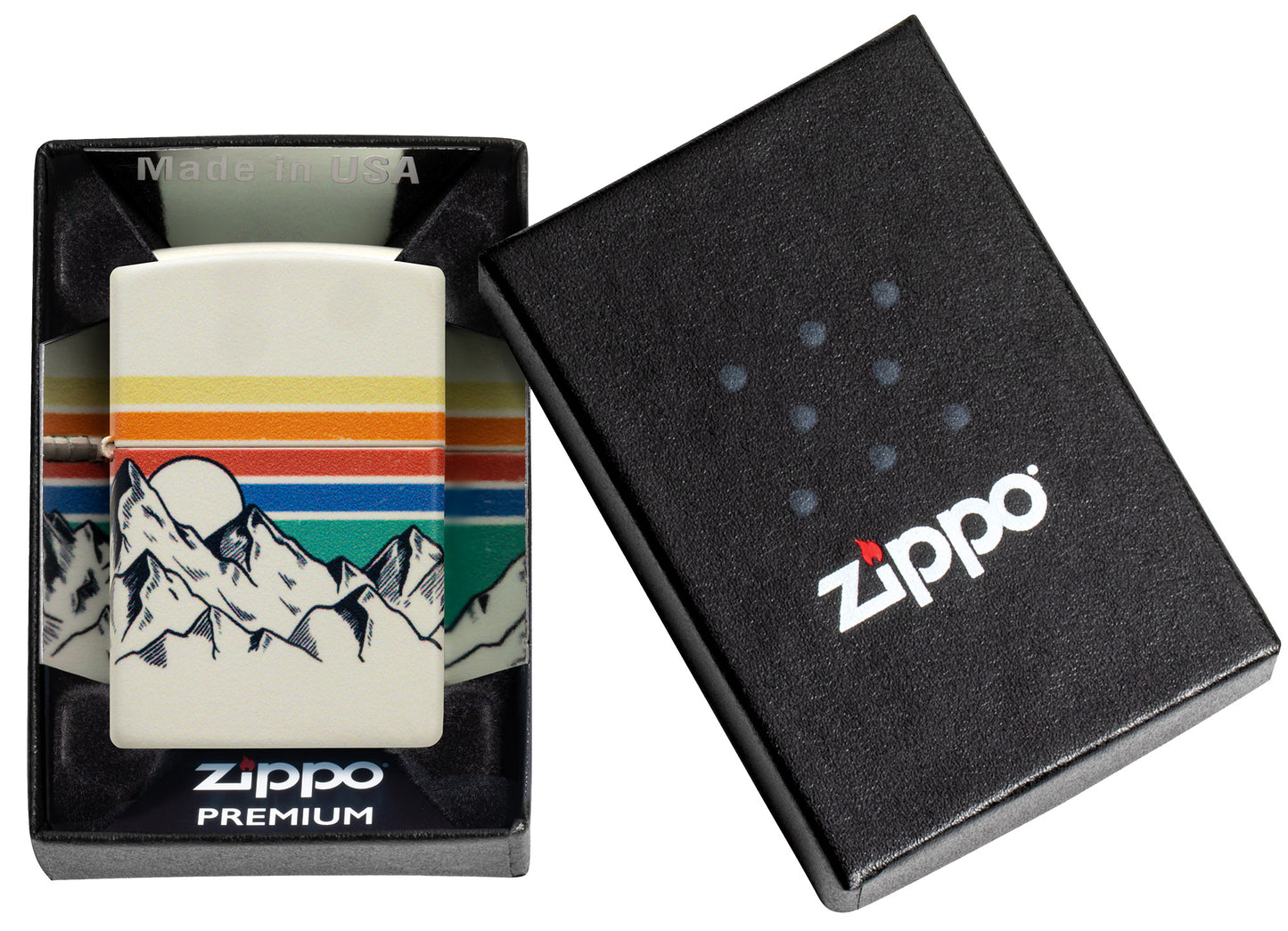 Zippo Mountain Design Model Windproof Pocket Fuel Refillable Lighter, BIS Certified