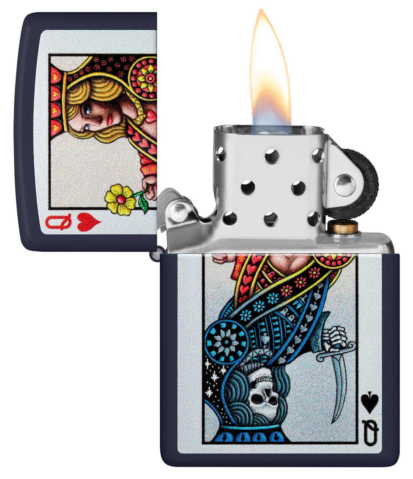 Zippo Queen Design Model Windproof Pocket Fuel Refillable Lighter, BIS Certified