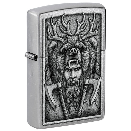 Zippo Barbarian Design Windproof Pocket Fuel Refillable Lighter, BIS Certified