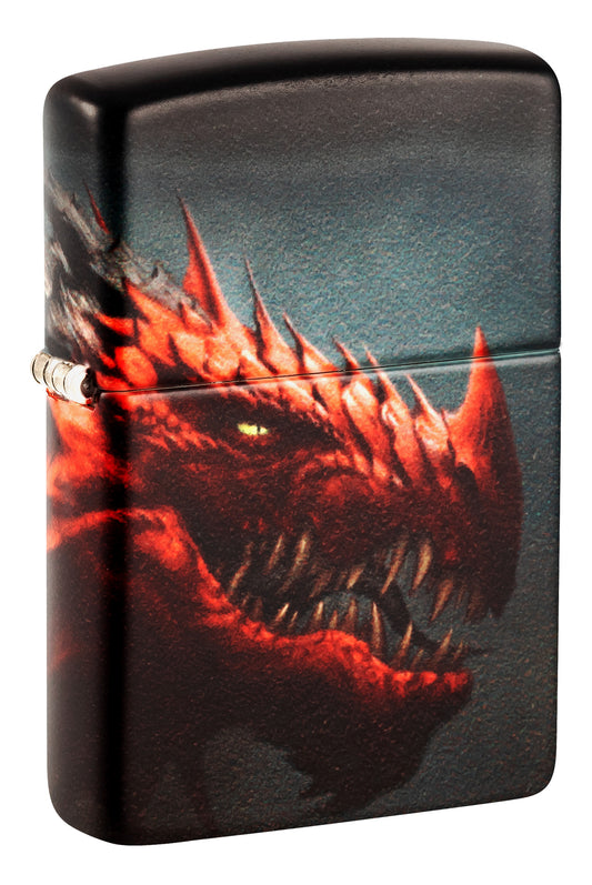 Zippo Red Dragon Design Windproof Pocket Fuel Refillable Lighter, BIS Certified